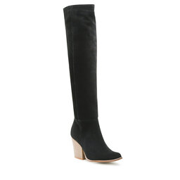 Roberto Overknees Roberto 2822 Czarny Welur