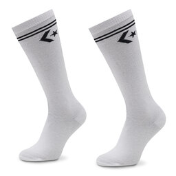 Converse 2 pares de calcetines altos para mujer Converse E1025W-2009 Blanco