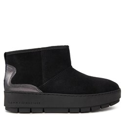 Tommy Hilfiger Śniegowce Tommy Hilfiger Metallic Suede Snowboot FW0FW07850 Czarny