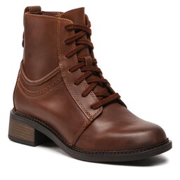 Clarks Stövletter Clarks Maye Step 261684654 Dark Tan Leather