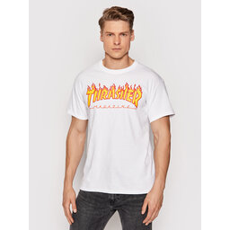 Thrasher Thrasher Marškinėliai Flame Balta Regular Fit