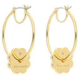 

Сережки Kate Spade Hoops KD312 Cream/Gold 100, Золотий