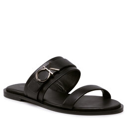 Calvin Klein Sandaler och Slip-ons Calvin Klein Almond Flat Slide W/Hdw HW0HW00679 Ck Black BAX