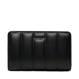 Calvin Klein Didelė Moteriška Piniginė Calvin Klein Line Quilt Medium Bifold K60K612828 Juoda