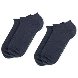 Tommy Hilfiger Sada 2 párů dámských nízkých ponožek Tommy Hilfiger 343024001 Tmavomodrá