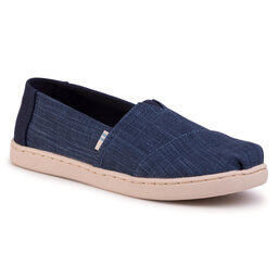 Toms Półbuty Toms Classic Majorca Blue Crosshatch Linen
