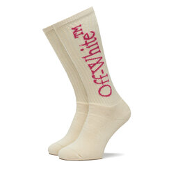 Off-White Hohe Herrensocken Off-White OWRA003S23KNI0010432 Écru