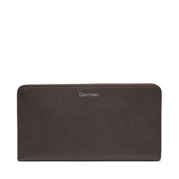 Calvin Klein Geldbörse Calvin Klein Foil Logo Passport Longfold LV04F1205G Braun