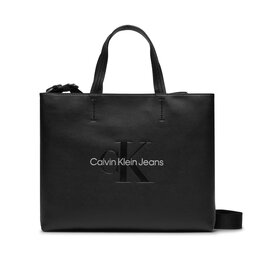 Calvin Klein Jeans Rankinė Calvin Klein Jeans Sculpted Mini Slim Tote26 Mono K60K611547 Black/Metallic Logo 0GL