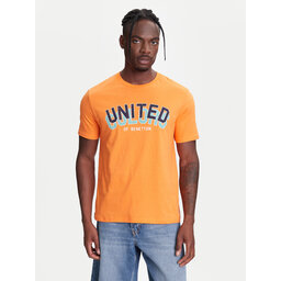 United Colors Of Benetton United Colors Of Benetton Majica 3I1XU1096 Oranžna Regular Fit