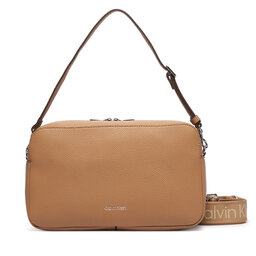 Calvin Klein Handtasche Calvin Klein Webbing 2X Strap Lg Camera Bag LV04F3642G Beige