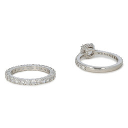 

Набір з 2 кілець Swarovski Constella 5649213 Whi/Rhs, Срібний