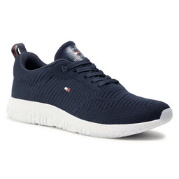 Tommy Hilfiger Sneakersy Tommy Hilfiger Corporate Knit Rib Runner FM0FM02838 Desert Sky DW5