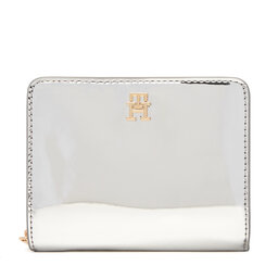Tommy Hilfiger Pénztárca Tommy Hilfiger Med Za W/Flap Met AW0AW18037 Ezüst