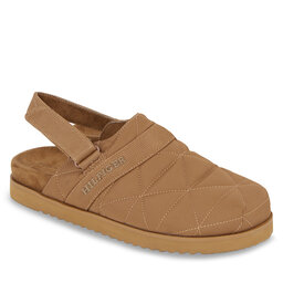 Tommy Hilfiger Pantoletten Tommy Hilfiger Warm Hilfiger Mule Sandal FM0FM04773 Desert Khaki GWJ