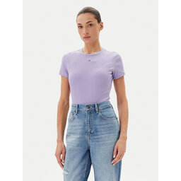 Tommy Jeans Tommy Jeans Majica Essential DW0DW17383 Vijolična Slim Fit