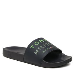 Tommy Hilfiger Șlapi Tommy Hilfiger Embossed Pool Slide FM0FM04463 Desert Sky DW5