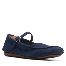 Clarks Chaussures basses Clarks Freckle Bar 26170597 Navy Suede