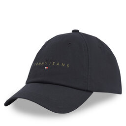 Tommy Jeans Kepurė su snapeliu Tommy Jeans Tjm Linear Logo Cap AM0AM12958 Juoda