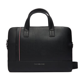 Tommy Hilfiger Nešiojamo kompiuterio krepšys Tommy Hilfiger Th Central Slim Computer Bag AM0AM13631 Juoda