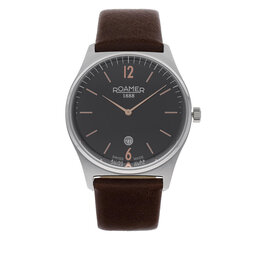 Roamer Zegarek Roamer Elements Gents 650810 41 60 05 Brown/Silver