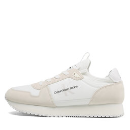 

Снікерcи Calvin Klein Jeans Runner Sock Laceup Ny-Lth YM0YM00553 White/Ivory 0K7, Білий