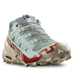 Salomon Обувки Salomon Speedcross 6 L47219500 Lily Pad/Rainy Day/Bleached Aqua