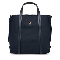 Tommy Hilfiger Rucksack Tommy Hilfiger Th Soft Nylon Tote/Backpack AW0AW19029 Dunkelblau
