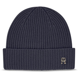 Tommy Hilfiger Čepice Tommy Hilfiger Cashmere Chic Beanie AW0AW15321 Space Blue DW6