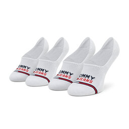 Tommy Jeans Set 2 perechi de șosete scurte unisex Tommy Jeans 701218959 White 001
