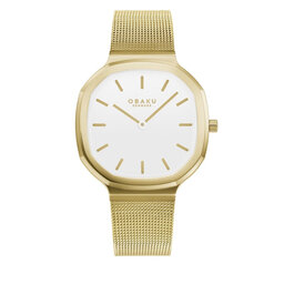 Obaku Zegarek Obaku V253LXGWMG Gold/Gold