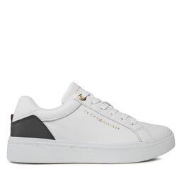 Tommy Hilfiger Sneakersy Tommy Hilfiger Elevated Essential Court Sneaker FW0FW07635 Biela