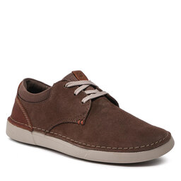 Clarks Обувки Clarks Gereld Lace 261646417 Taupe Suede