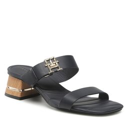 Tommy Hilfiger Papucs Tommy Hilfiger Hardware Block Mid Heel FW0FW07017 Space Blue DW6