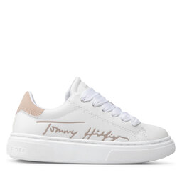 

Снікерcи Tommy Hilfiger Low Cut Lace-Up Sneaker T3A4-32150-1375 M White/Powder Pink X335, Білий