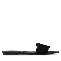 Calvin Klein Pantoletten Calvin Klein Square Flat Sndl Embl Suede HW0HW03055 Schwarz