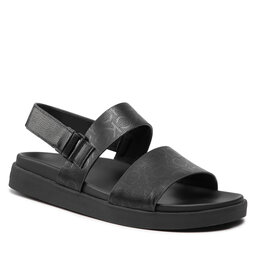 Calvin Klein Σανδάλια Calvin Klein Back Strap Sandal Lth Mono HM0HM00468 Black Mono 0GL