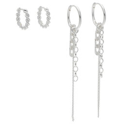 Pilgrim Set di 2 paia di orecchini Pilgrim 122226023 Silver Plated