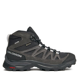 Salomon Παπούτσια πεζοπορίας Salomon X Ward Leather Mid GORE-TEX L47181900 Μαύρο
