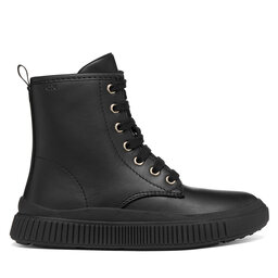 Geox Schnürschuhe Geox J Laquinny Girl J66M3G 00085 C9999 S Schwarz