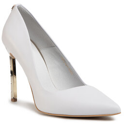 R.Polański High Heels R.Polański 0808 Biały Lico Złoty