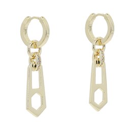 

Сережки Luv AJ Mini Zipper Huggies HOL22-E-MZH-G Gold, Золотий