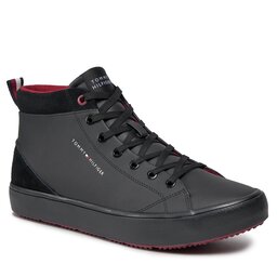 Tommy Hilfiger Zapatillas Tommy Hilfiger Th Hi Vulc Cleat Lth Mix FM0FM04883 Black BDS