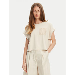 United Colors Of Benetton United Colors Of Benetton Majica 3IFVD10AF Bež Boxy Fit