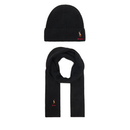 Polo Ralph Lauren Kepurės ir šaliko komplektas Polo Ralph Lauren 455981430003 Juoda