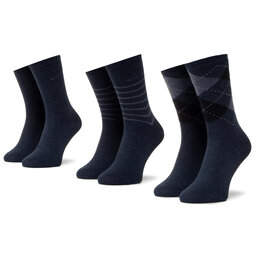 QUAZI 3 pár uniszex hosszú szárú zokni QUAZI QZ-SOCKS-65-04-WOMAN-002 Sötétkék