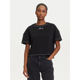 KARL LAGERFELD KARL LAGERFELD Camiseta A3W17019 Negro Boxy Fit