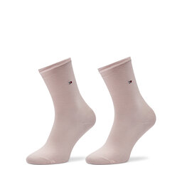Tommy Hilfiger 2er-Set hohe Damensocken Tommy Hilfiger 371221107 Rosa