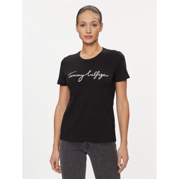 Tommy Hilfiger Tommy Hilfiger T-Shirt Heritage Crew Neck Graphic Tee WW0WW24967 Schwarz Regular Fit
