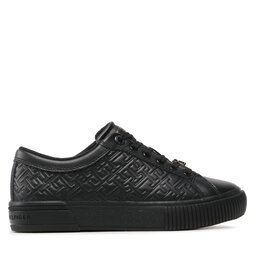 

Снікерcи Tommy Hilfiger Th Monogram Leather Sneaker FW0FW06858 Black BDS, Чорний
